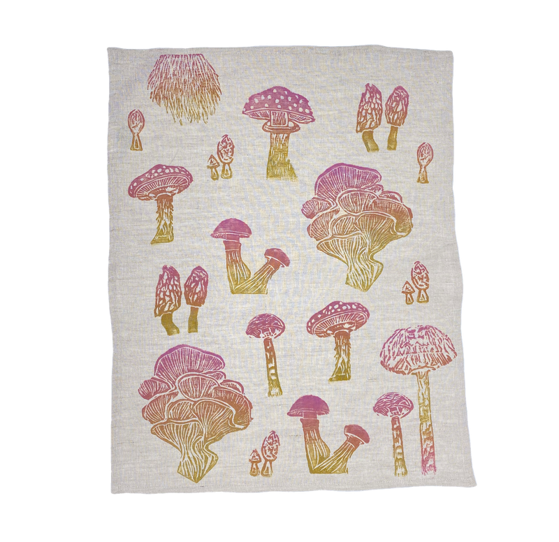 Magic Mushrooms- Linen Hand Towels in 6 Color-Ways