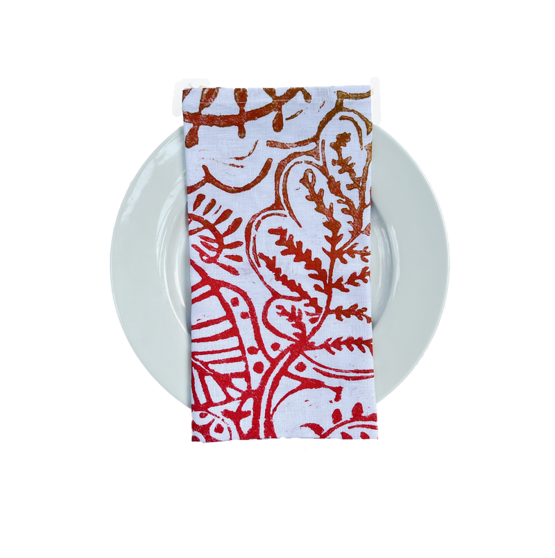 Linen Napkins Set of 4 Mehendi in 7 Color-Ways