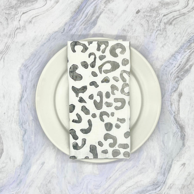 On the Prowl -  Cheetah Print Napkins in 6 Color-Ways