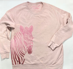 Block-Print Zebra Classic Sweatshirt