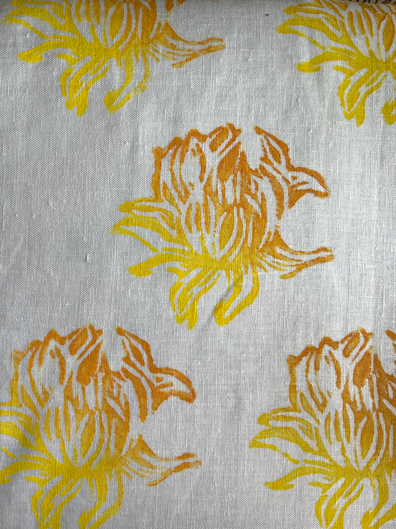 -Linen Tea Towels Lotus in 4 Color-Ways